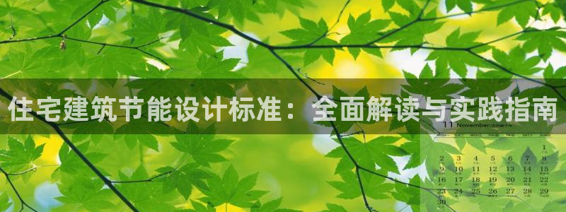 e尊电竞：住宅建筑节能设计标准：全面解读与实践指南
