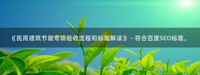 e尊官网：《民用建筑节能专项验收流程和标准解读》 - 符合百度SEO标准。