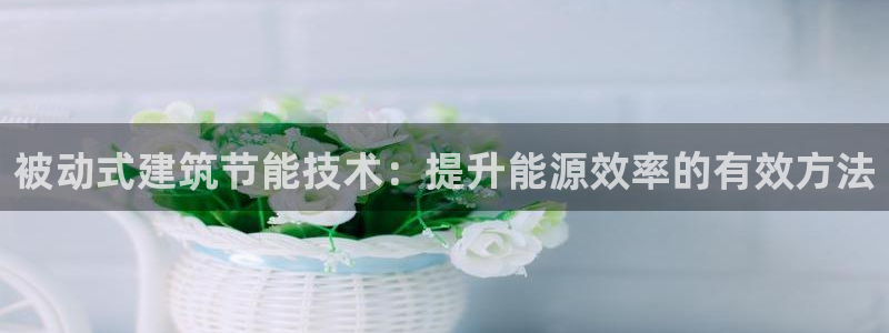 e尊官网：被动式建筑节能技术：提升能源效率的有效方法