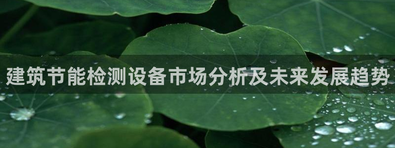 e尊国际娱乐官网下载：建筑节能检测设备市场分析及未来发展趋势