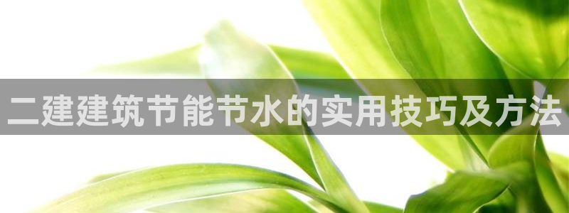 e尊国际-可可计划：二建建筑节能节水的实用技巧及方法