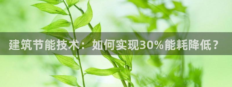 e尊国际app：建筑节能技术：如何实现30%能耗降低？