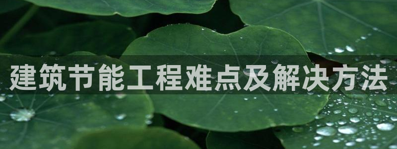 e尊国际app：建筑节能工程难点及解决方法