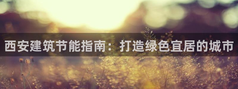 e尊国际-e尊国际官网：西安建筑节能指南：打造绿色宜居的城市