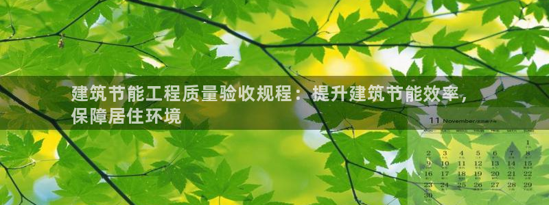 e尊国际可靠吗：建筑节能工程质量验收规程：提升建筑节能效率，
保障居住环境