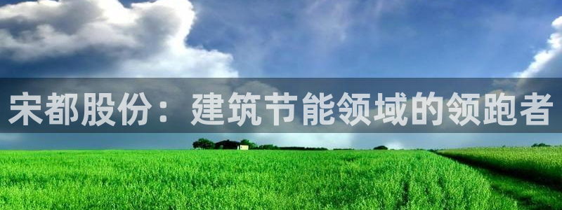 e尊国际客户端：宋都股份：建筑节能领域的领跑者