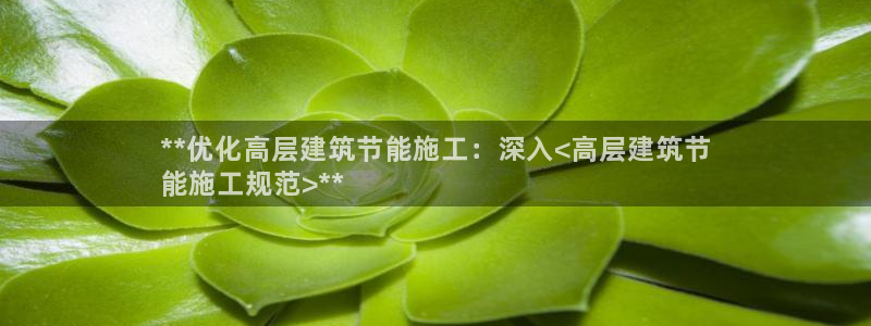 e尊体育：**优化高层建筑节能施工：深入<高层建筑节
能施工规范>**