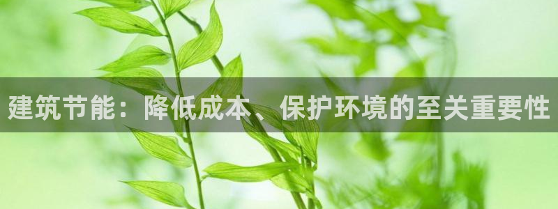 e尊平台：建筑节能：降低成本、保护环境的至关重要性