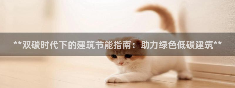 e尊国际网址：**双碳时代下的建筑节能指南：助力绿色低碳建筑**