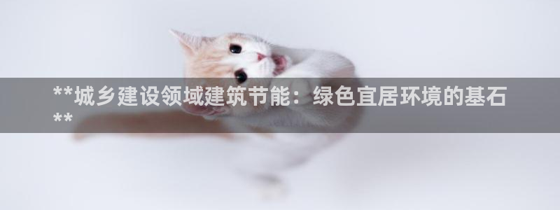 E尊国际：**城乡建设领域建筑节能：绿色宜居环境的基石
**