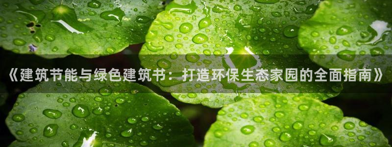 e尊国际官网app：《建筑节能与绿色建筑书：打造环保生态家园的全面指南》