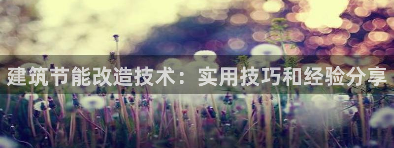 e尊国际7779：建筑节能改造技术：实用技巧和经验分享
