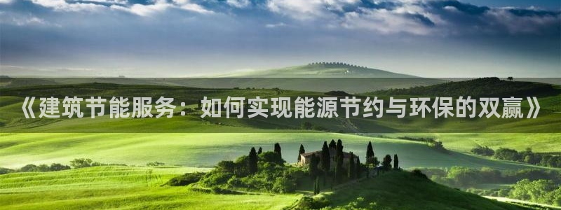 e尊国际app：《建筑节能服务：如何实现能源节约与环保的双赢》
