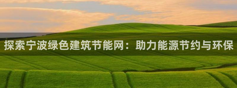e尊国际的手机登录网站：探索宁波绿色建筑节能网：助力能源节约与环保